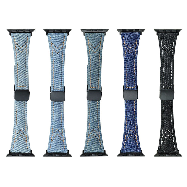 Rigtigt Cool Metal Og Nylon Universal Rem passer til Apple Smartwatch - Blå#serie_2