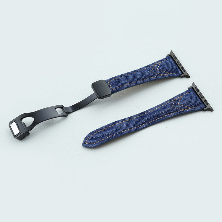 Rigtigt Cool Metal Og Nylon Universal Rem passer til Apple Smartwatch - Sort#serie_5