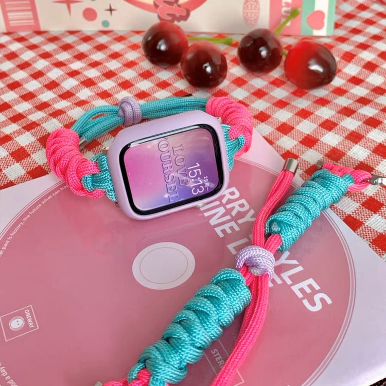 Super Kønt Metal Og Nylon Universal Rem passer til Apple Smartwatch - Flerfarvet#serie_1