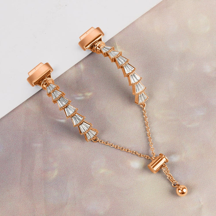 Metal Og Rhinsten Universal Rem passer til Fitbit Inspire 2 / Fitbit Inspire 1 - Guld#serie_2