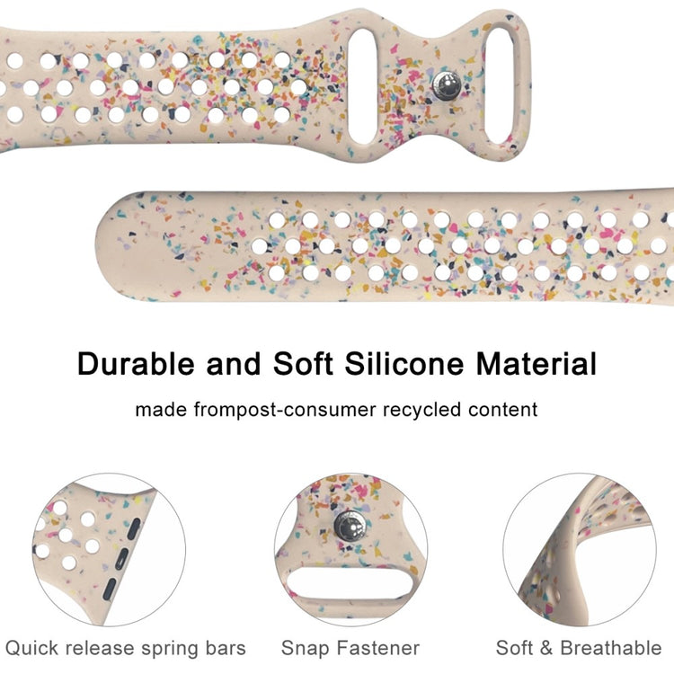 Mega Slidstærk Silikone Universal Rem passer til Apple Smartwatch - Pink#serie_2