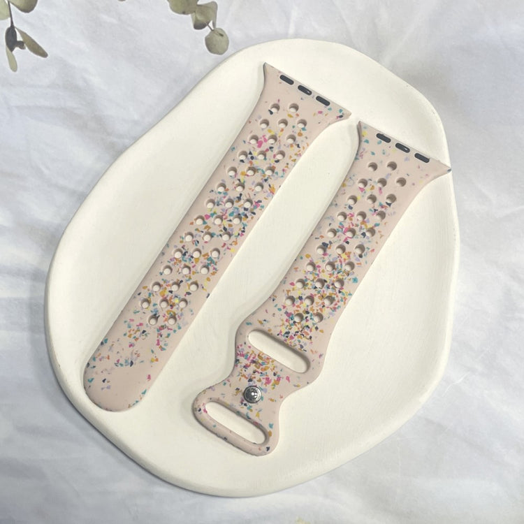 Mega Slidstærk Silikone Universal Rem passer til Apple Smartwatch - Pink#serie_2