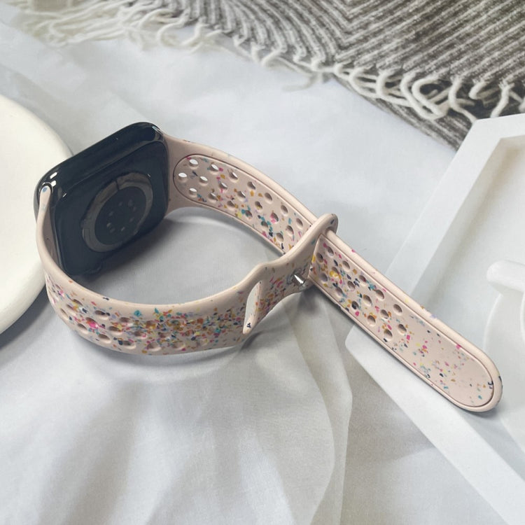 Mega Slidstærk Silikone Universal Rem passer til Apple Smartwatch - Pink#serie_2