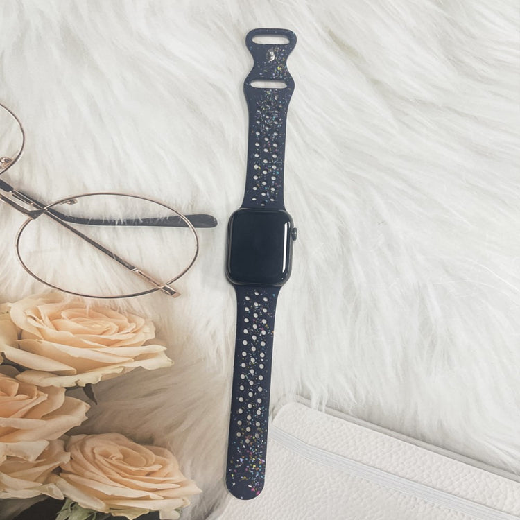 Mega Slidstærk Silikone Universal Rem passer til Apple Smartwatch - Blå#serie_4