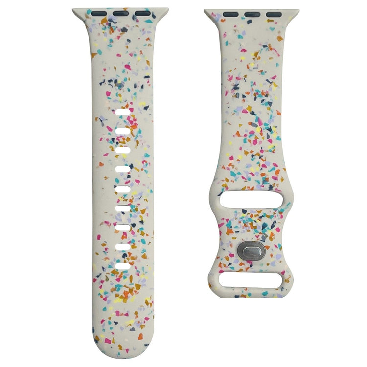 Sejt Silikone Universal Rem passer til Apple Smartwatch - Hvid#serie_6