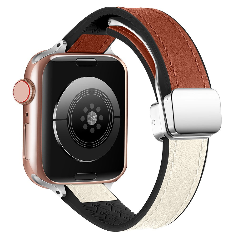 Super Godt Kunstlæder Universal Rem passer til Apple Smartwatch - Hvid#serie_10