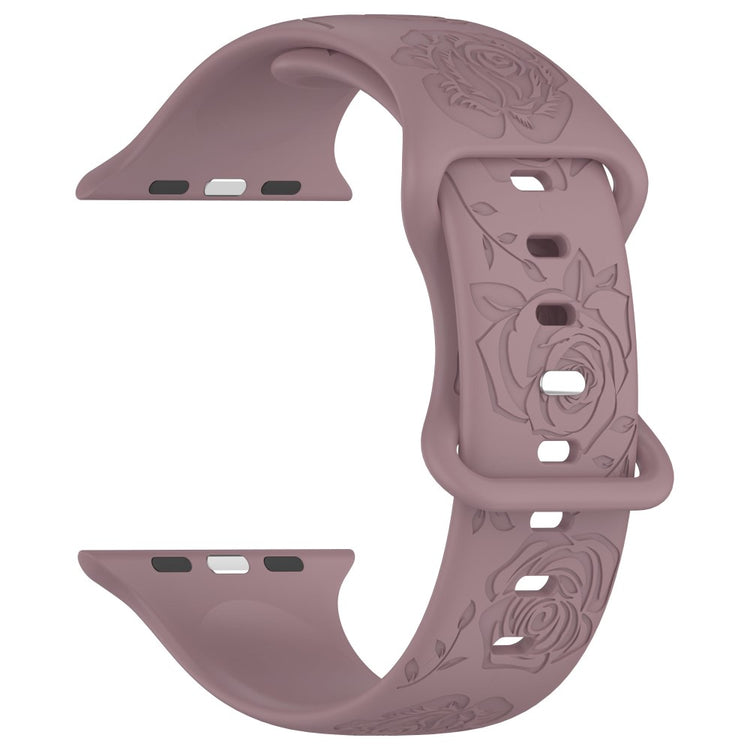 Super Kønt Silikone Universal Rem passer til Apple Smartwatch - Lilla#serie_17