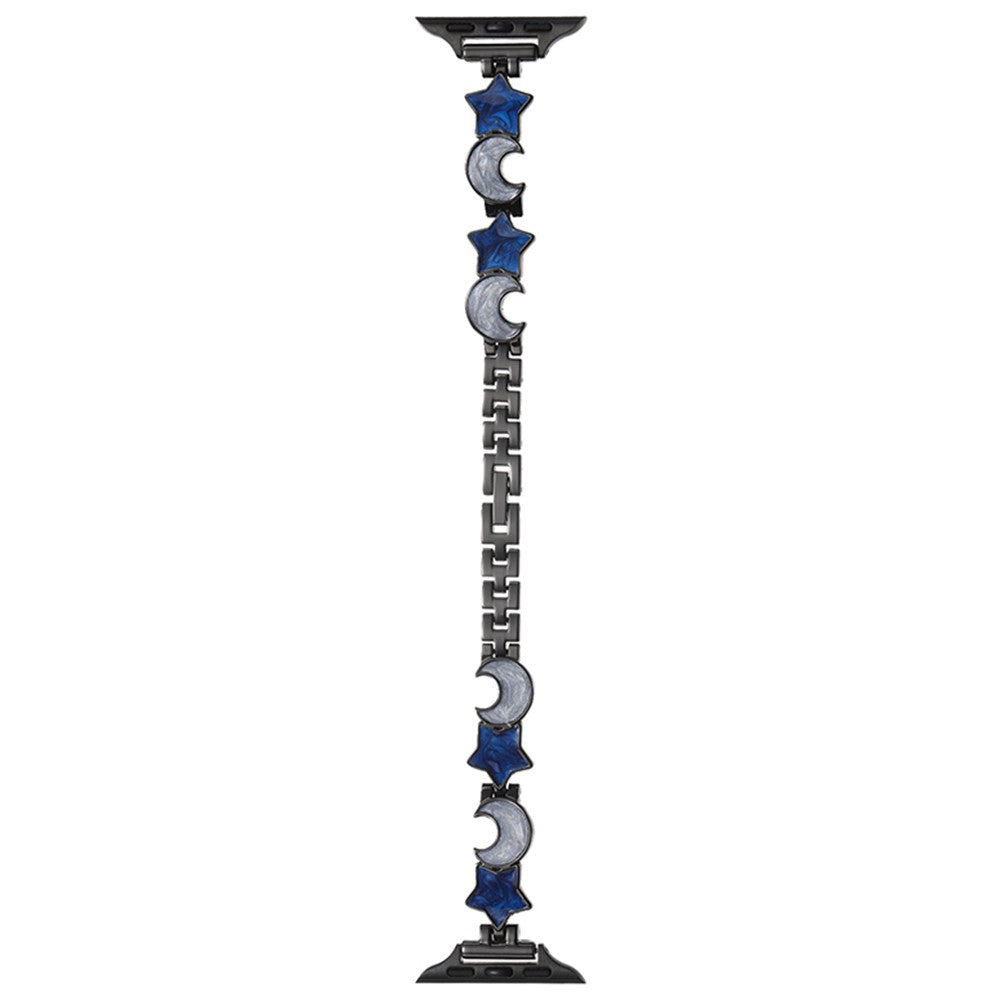 Apple Watch 49mm / 45mm / 44mm / 42mm Watch Band Zinc Alloy Strap - Black#serie_1