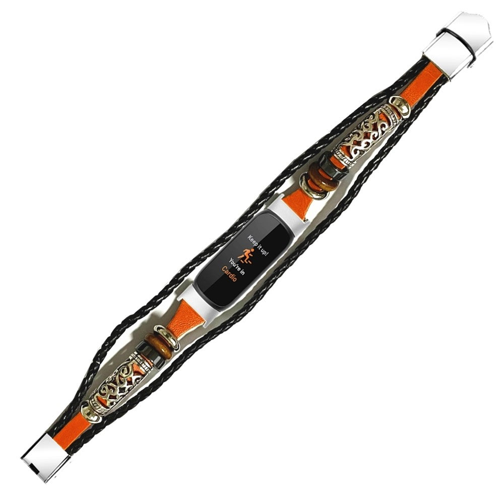 Yndigt Kunstlæder Rem passer til Fitbit Luxe - Brun#serie_2