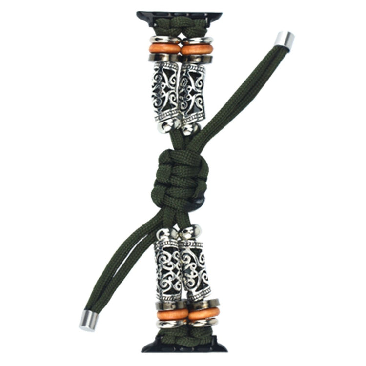 Apple Watch 49mm / 45mm / 44mm / 42mm Watch Strap Bead Braided Rope - Red#serie_4