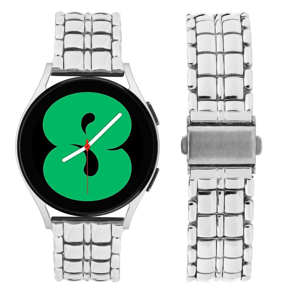 Skøn Metal Universal Rem passer til Samsung Smartwatch - Sølv#serie_4