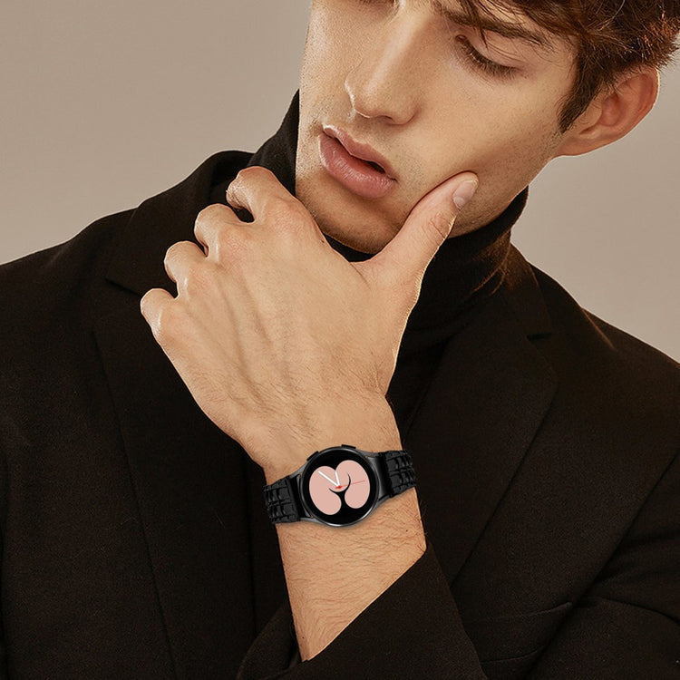 Samsung Galaxy Watch 5 Active / Watch 5 / Watch4 Buckle Closure Metal Smart Watch Replacement Strap - Black#serie_2