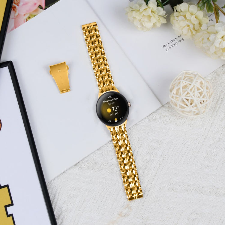 Metal Universal Rem passer til Google Pixel Watch / Google Pixel Watch 2 - Guld#serie_3