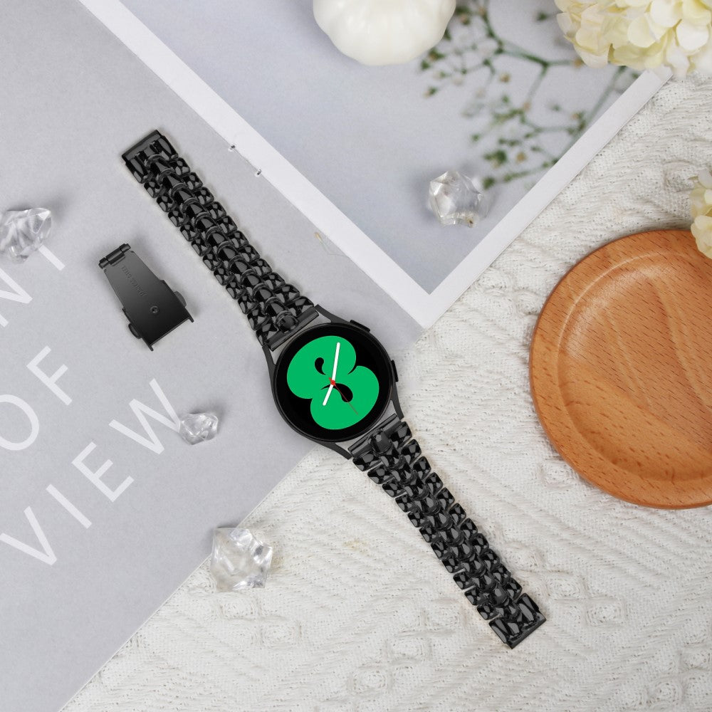 Mega Kønt Metal Universal Rem passer til Samsung Smartwatch - Sort#serie_1