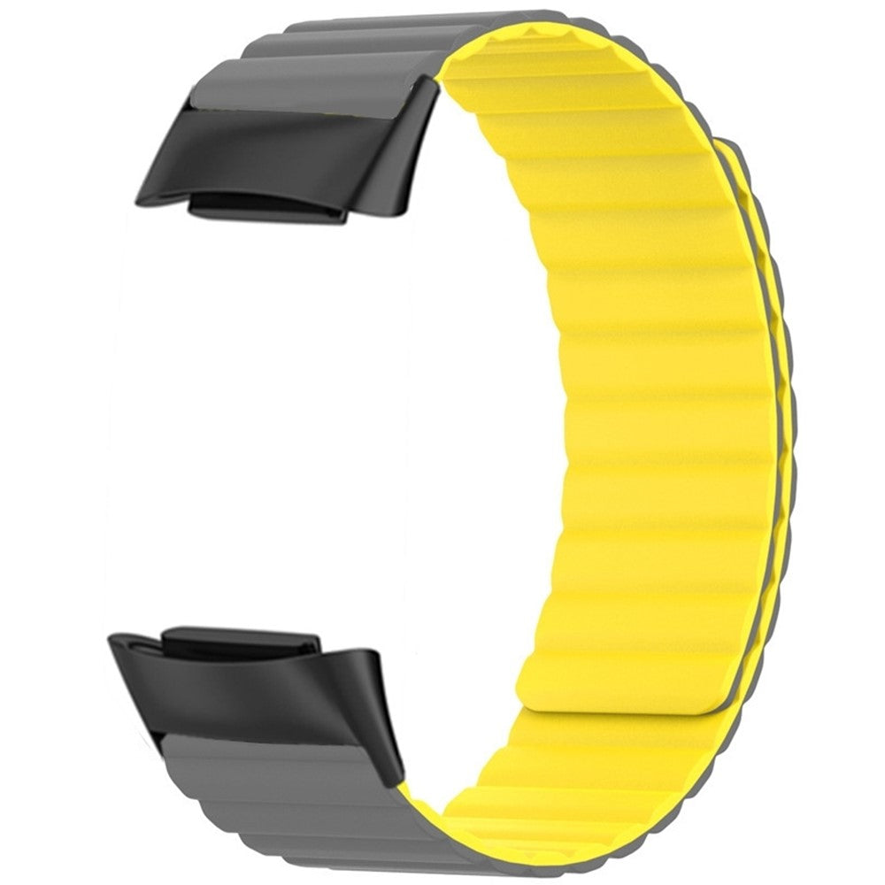 Silikone Universal Rem passer til Fitbit Charge 6 / Fitbit Charge 5 - Gul#serie_6