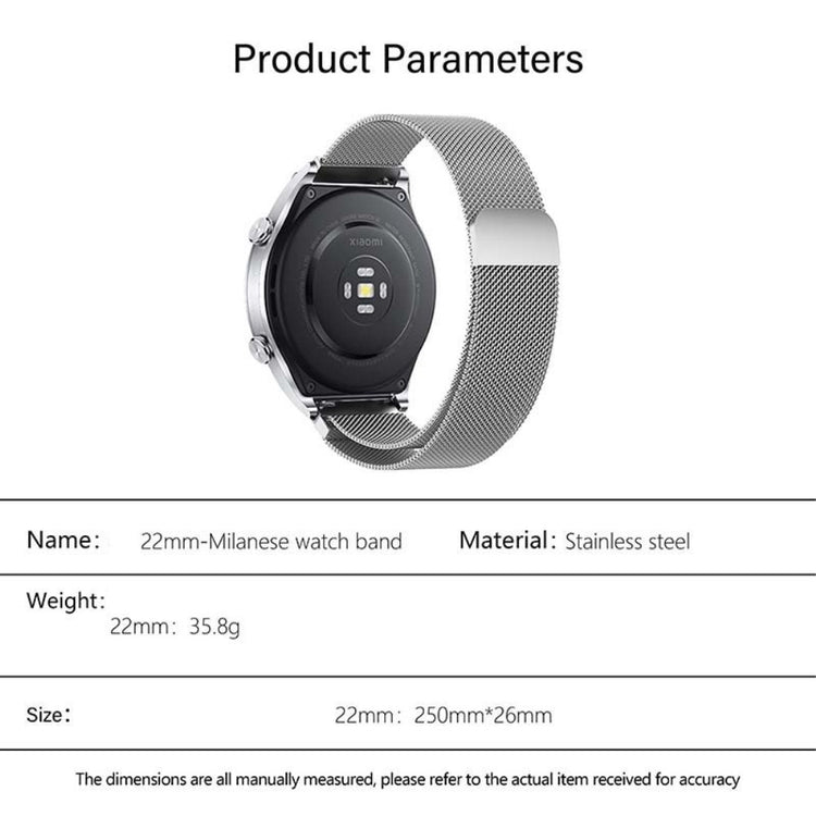 Meget Godt Metal Universal Rem passer til Smartwatch - Guld#serie_4