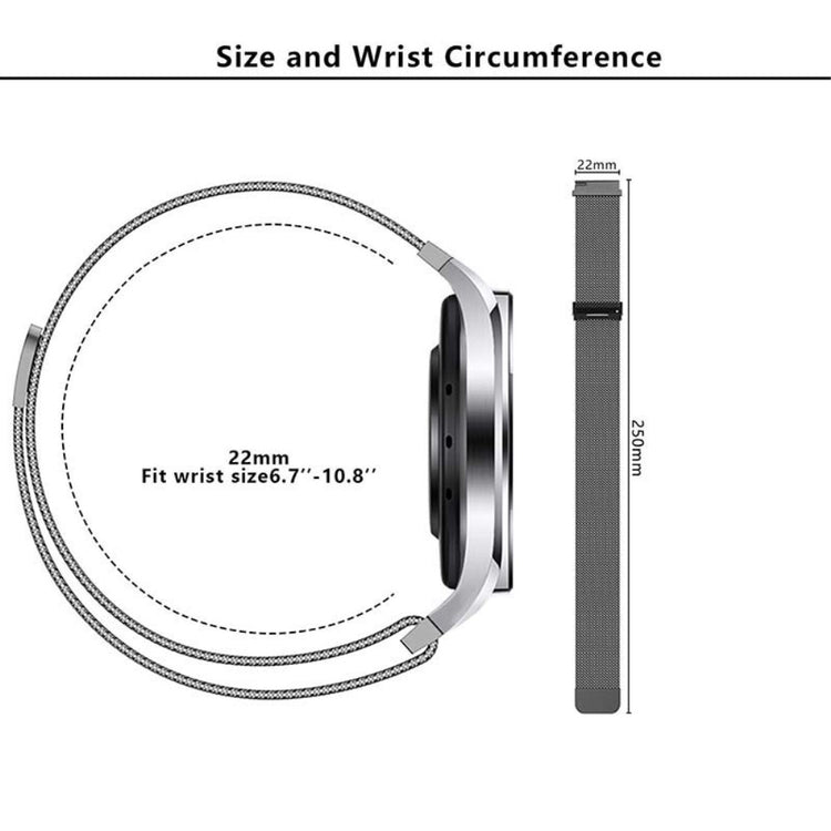 Meget Godt Metal Universal Rem passer til Smartwatch - Guld#serie_4