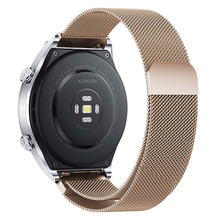 KALEBOL KLB-ML-001 Samsung Galaxy Watch6 / Garmin Venu Sq / Huawei Watch GT 4 41mm Metal Watch Strap 20mm Milanese Magnetic Watch Band - Retro Gold#serie_6