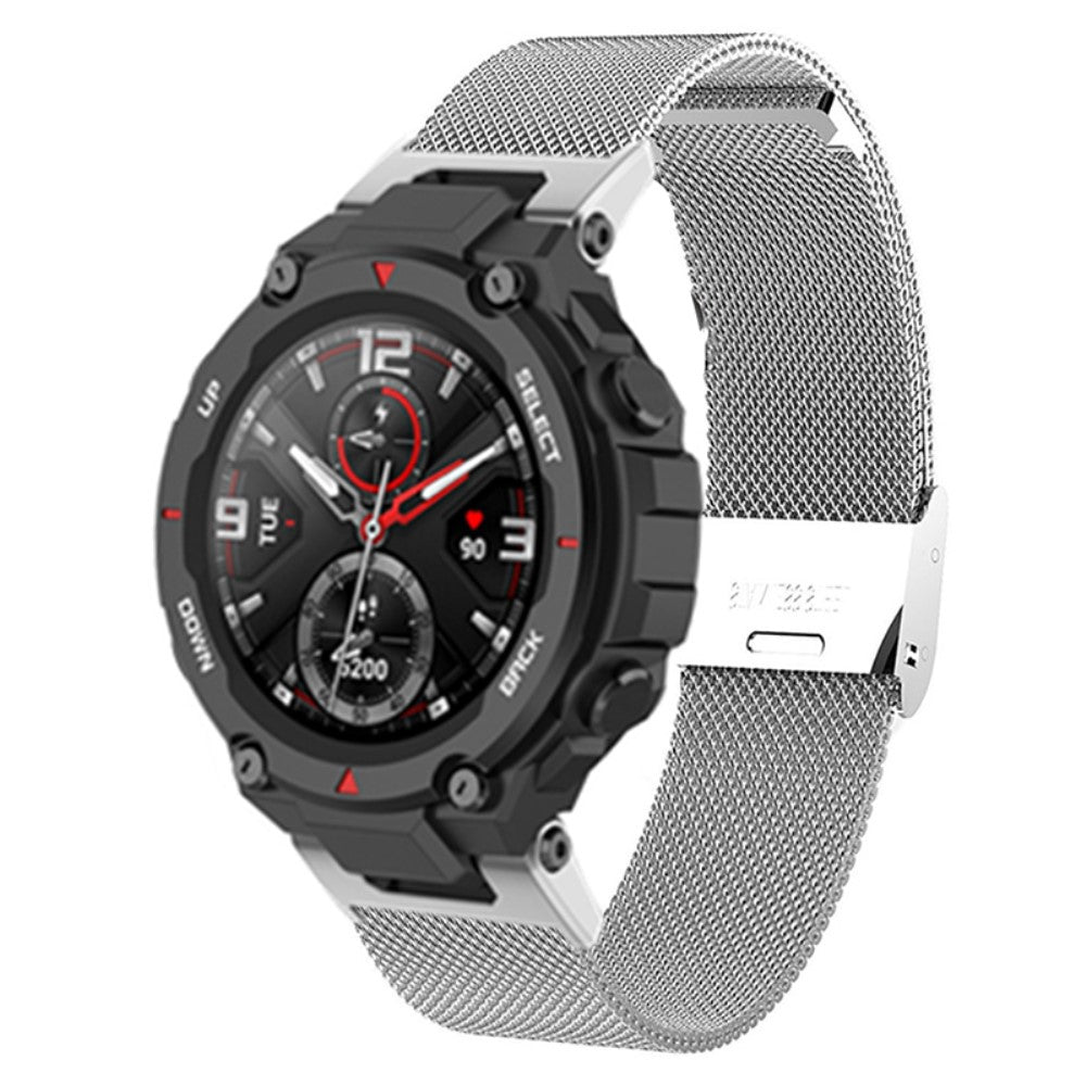 Huami Amazfit T-Rex / T-Rex Pro Metal Milanese Watch Strap Quick Release Watch Band with Buckle - Silver#serie_2