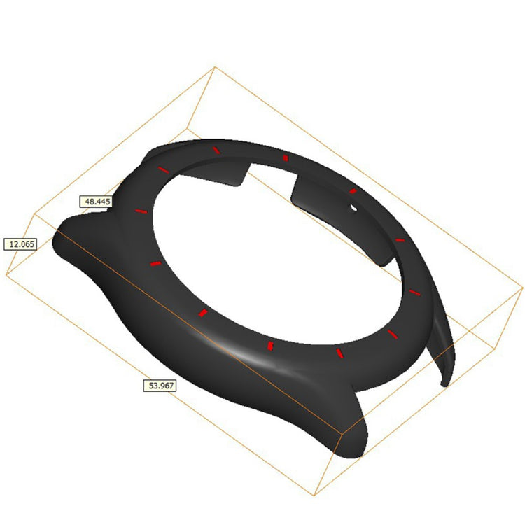 Huami Amazfit GTR 3 / GTR 3 Pro Watch Case Hollow Hard Shockproof Cover Frame - Black+White#serie_2