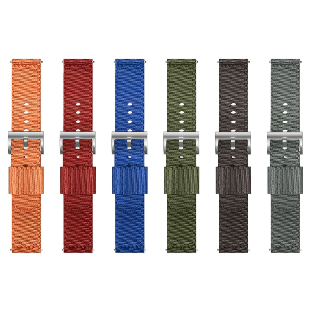 Komfortabel Nylon Rem passer til 18mm - Sølv#serie_bfwu101f