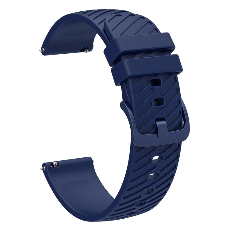 22mm Universal texture pattern silicone strap - Midnight Blue#serie_10
