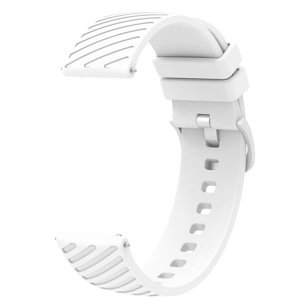 Rigtigt Sejt Silikone Universal Rem passer til Smartwatch - Hvid#serie_2