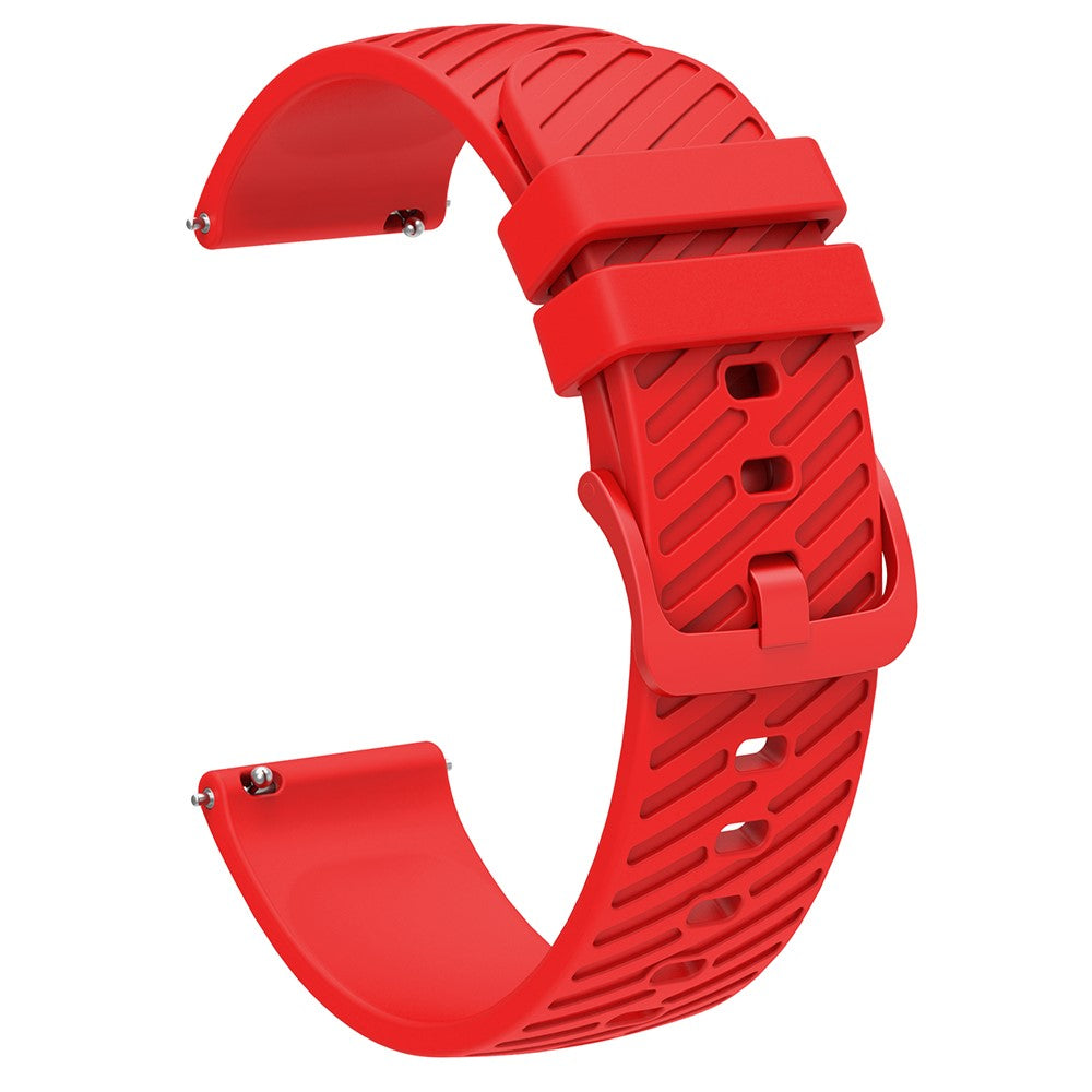 22mm Universal texture pattern silicone strap - Red#serie_5