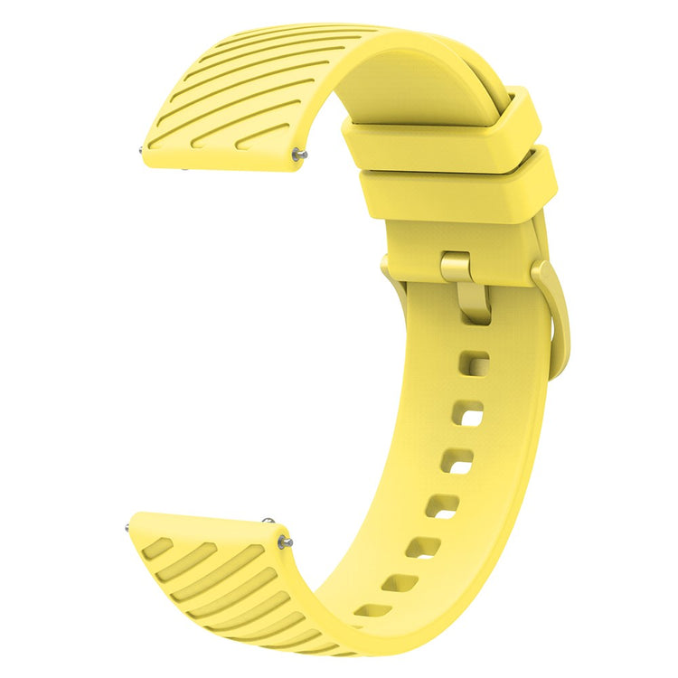 Rigtigt Sejt Silikone Universal Rem passer til Smartwatch - Gul#serie_6