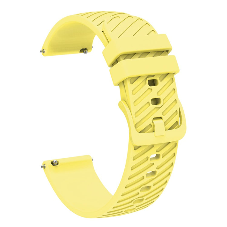 22mm Universal texture pattern silicone strap - Yellow#serie_6