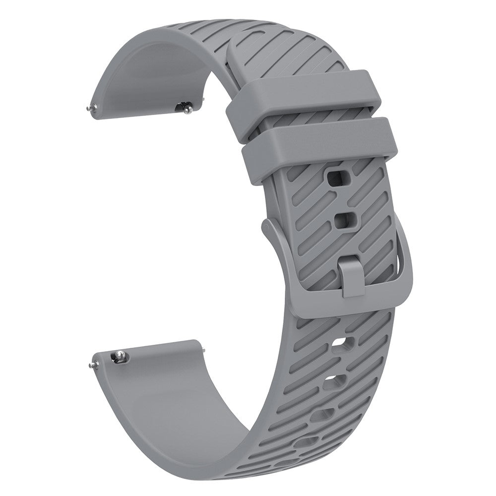22mm Universal texture pattern silicone strap - Grey#serie_7