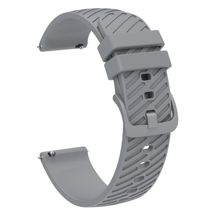 22mm Universal texture pattern silicone strap - Grey#serie_7