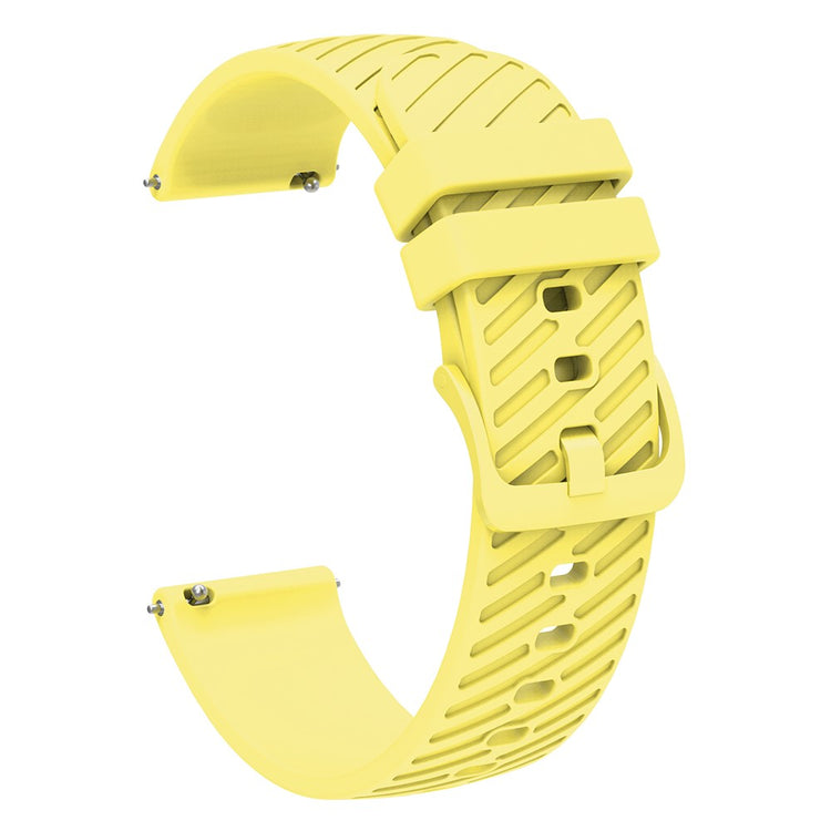 20mm Universal texture pattern silicone strap - Yellow#serie_1