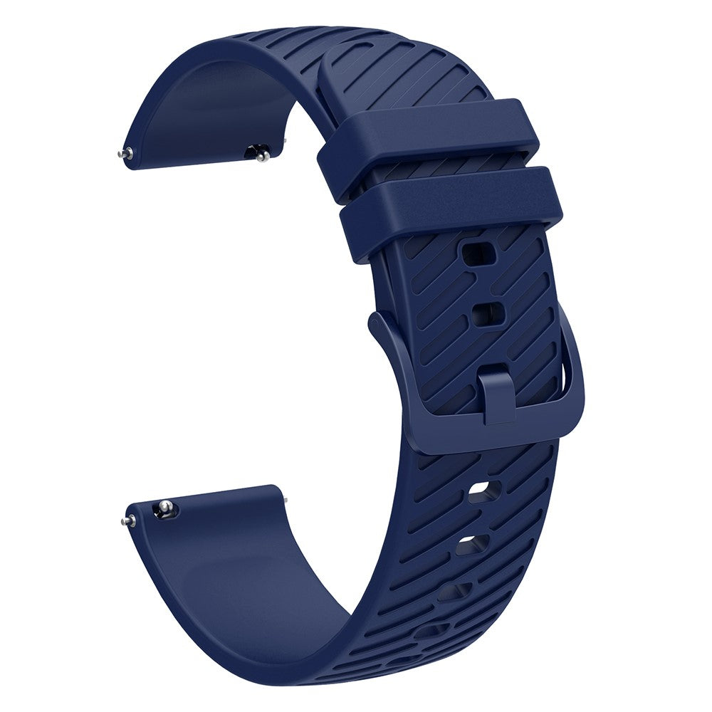 20mm Universal texture pattern silicone strap - Midnight Blue#serie_10