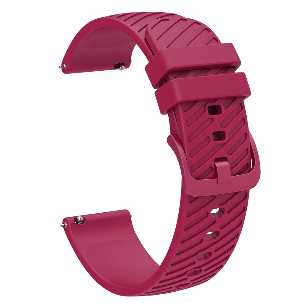 20mm Universal texture pattern silicone strap - Wine Red#serie_5
