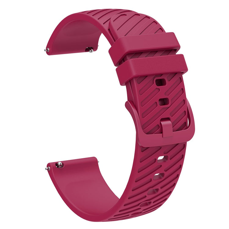 20mm Universal texture pattern silicone strap - Wine Red#serie_5