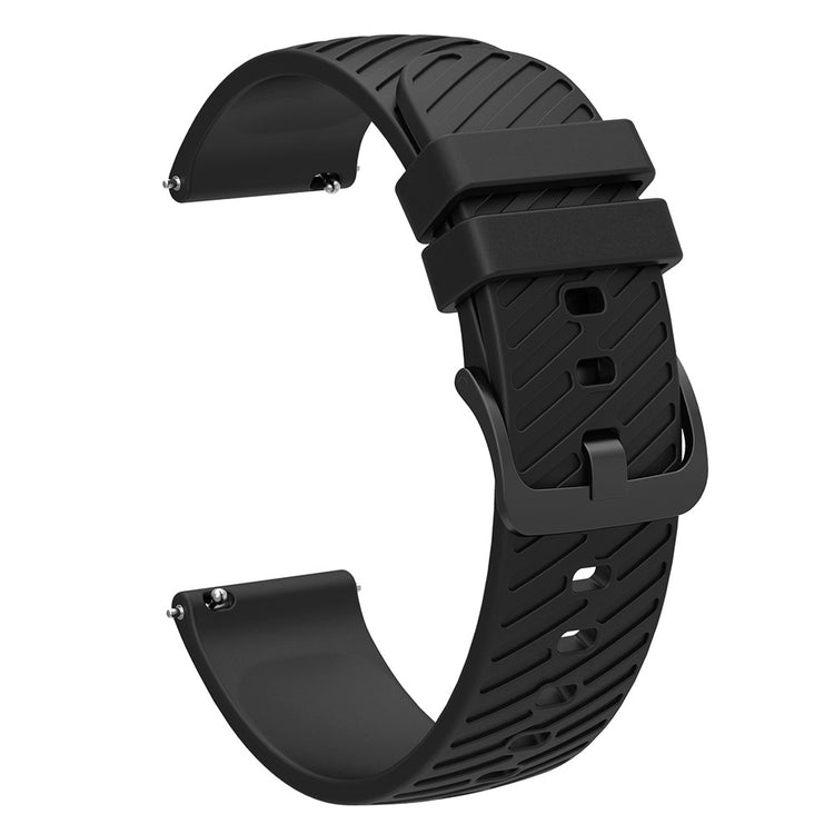 20mm Universal texture pattern silicone strap - Black#serie_6