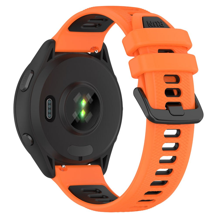 20mm Universal dual color silicone strap - Orange / Black#serie_1