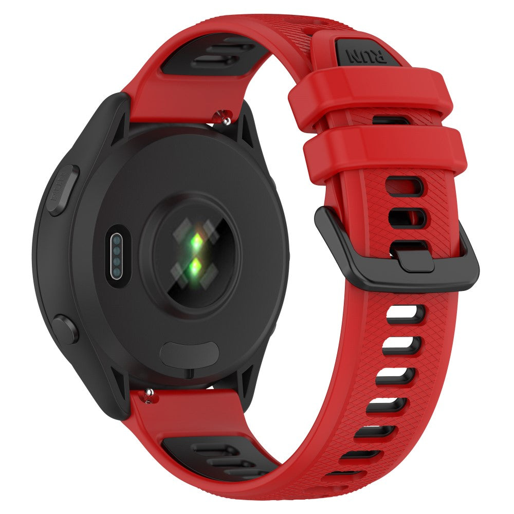 20mm Universal dual color silicone strap - Red / Black#serie_2