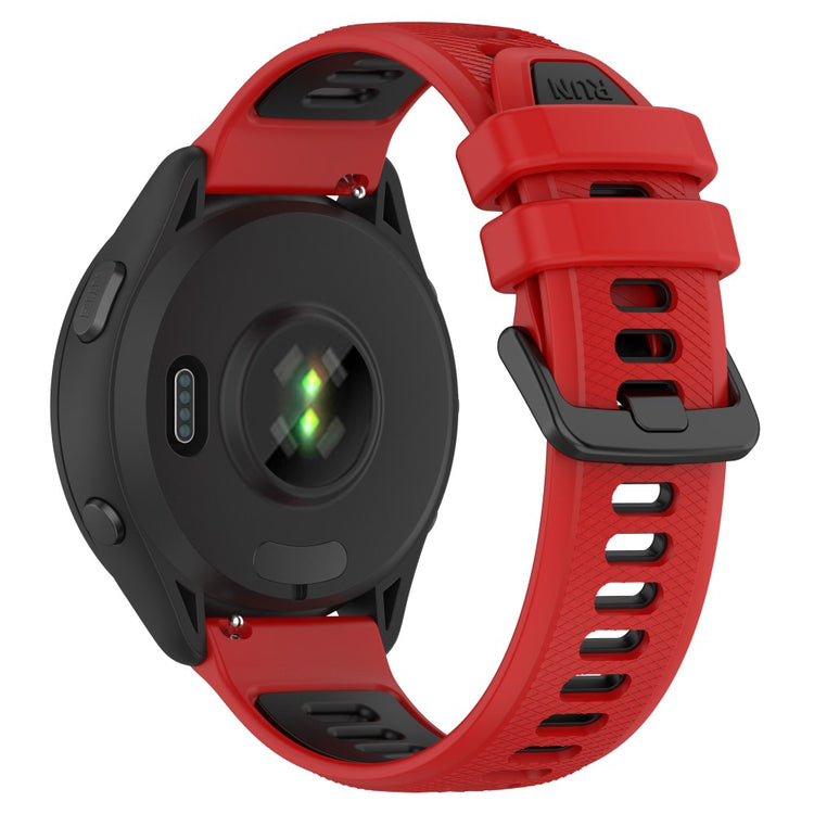 20mm Universal dual color silicone strap - Red / Black#serie_2