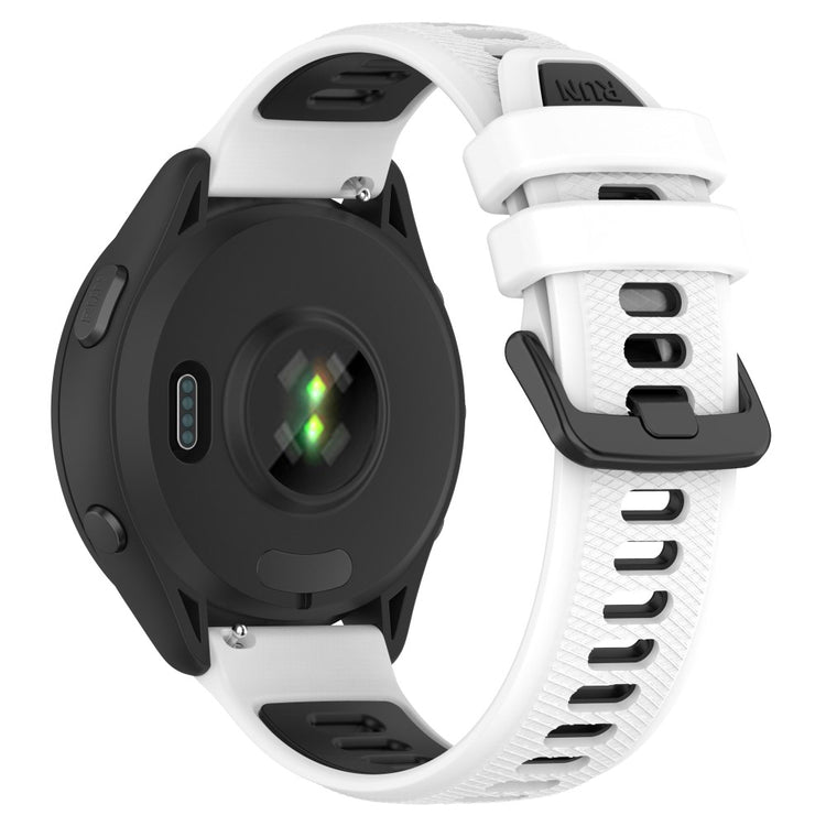 20mm Universal dual color silicone strap - White / Black#serie_4