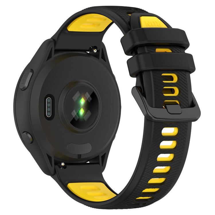 20mm Universal dual color silicone strap - Black / Yellow#serie_6