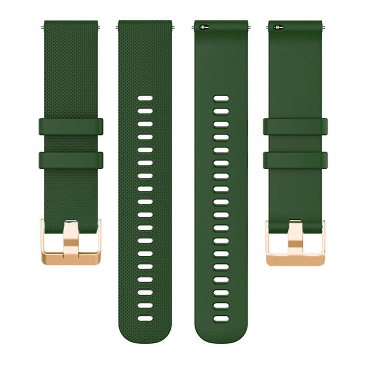 Rigtigt Slidstærk Silikone Universal Rem passer til Smartwatch - Grøn#serie_7