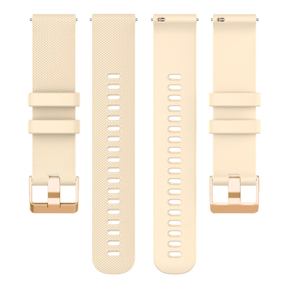 Rigtigt Slidstærk Silikone Universal Rem passer til Smartwatch - Beige#serie_8