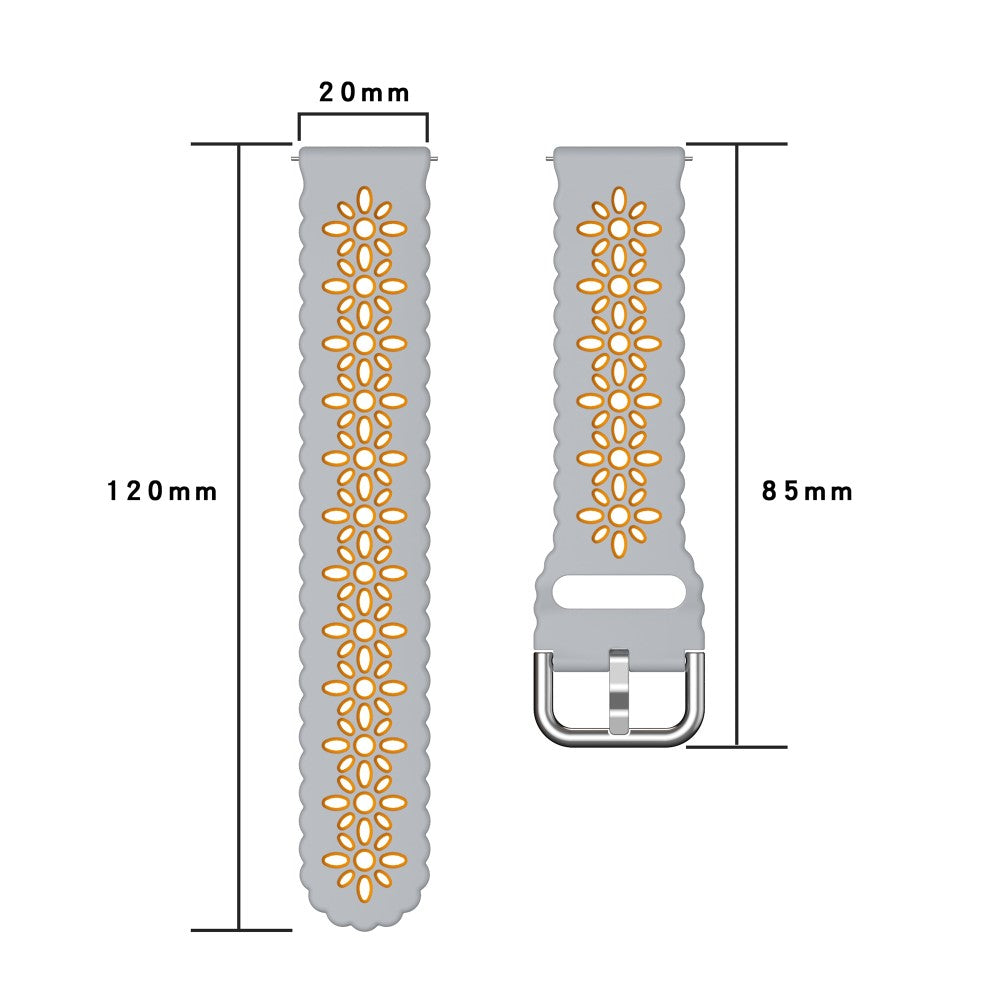 20mm Universal dual color flower hollow strap - Starlight / Orange#serie_12