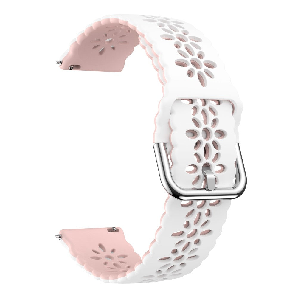 20mm Universal dual color flower hollow strap - White / Pink#serie_2