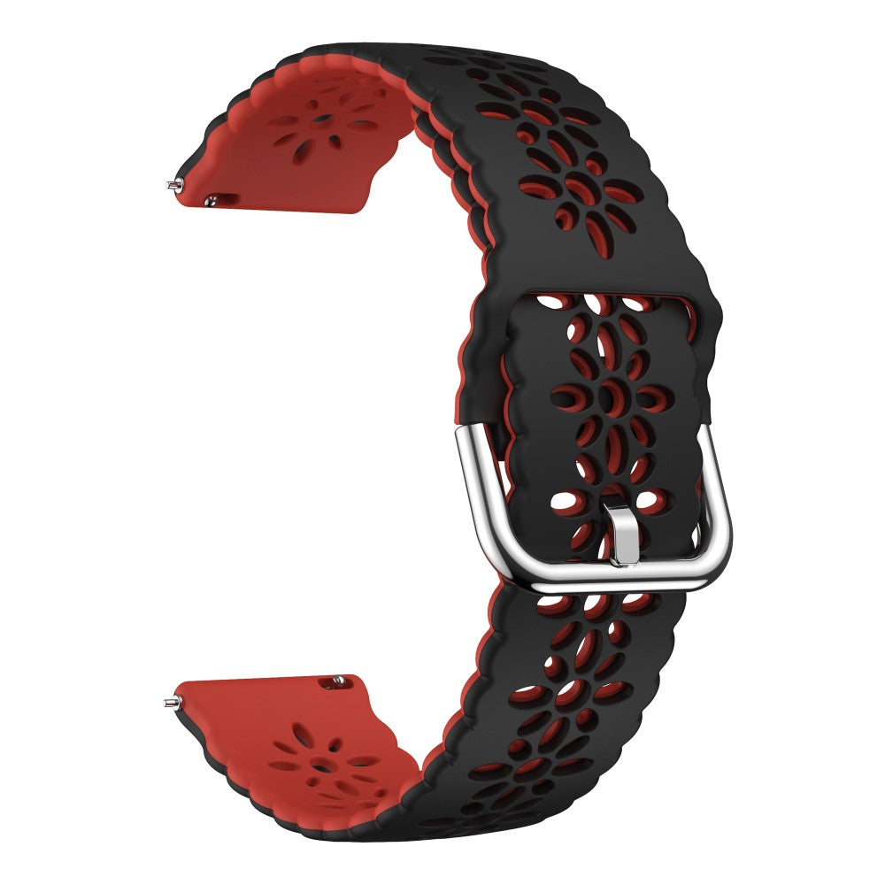 20mm Universal dual color flower hollow strap - Black / Red#serie_6