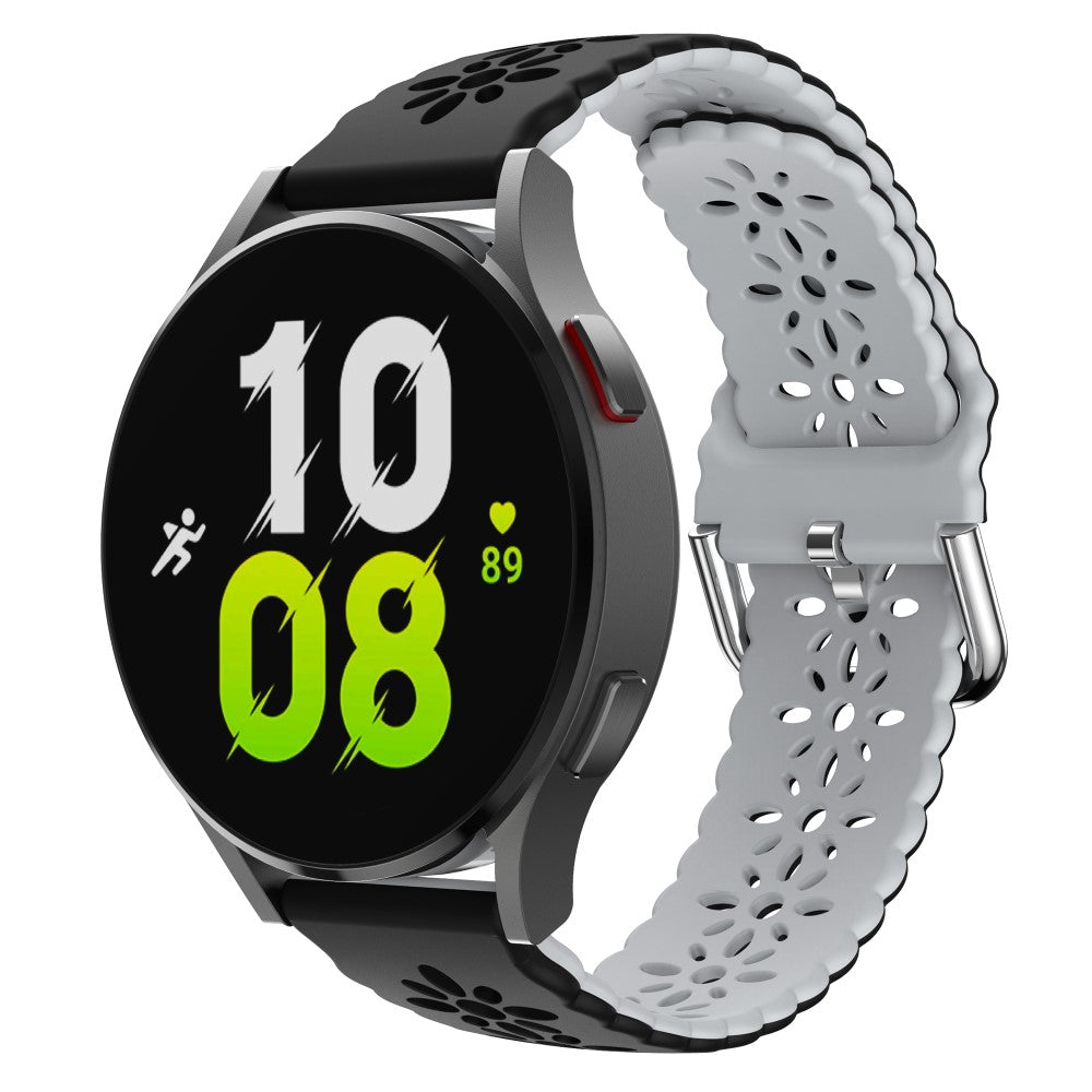 Mega Komfortabel Metal Og Silikone Universal Rem passer til Smartwatch - Sort#serie_7