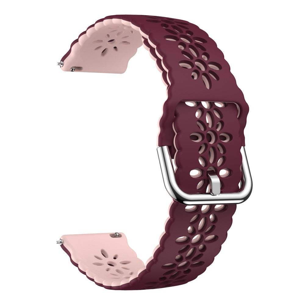 20mm Universal dual color flower hollow strap - Wine Red / Pink#serie_9