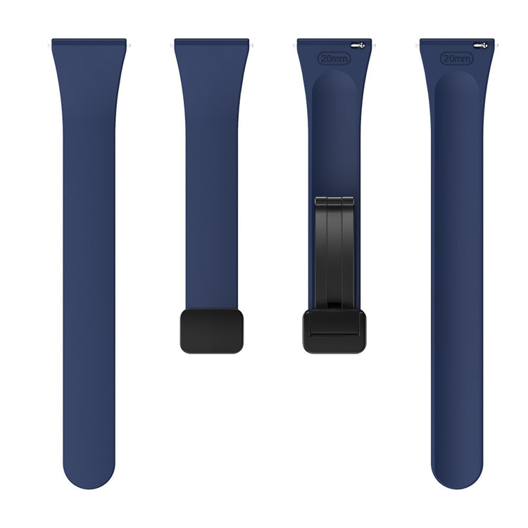Slidstærk Metal Og Silikone Universal Rem passer til Smartwatch - Blå#serie_11